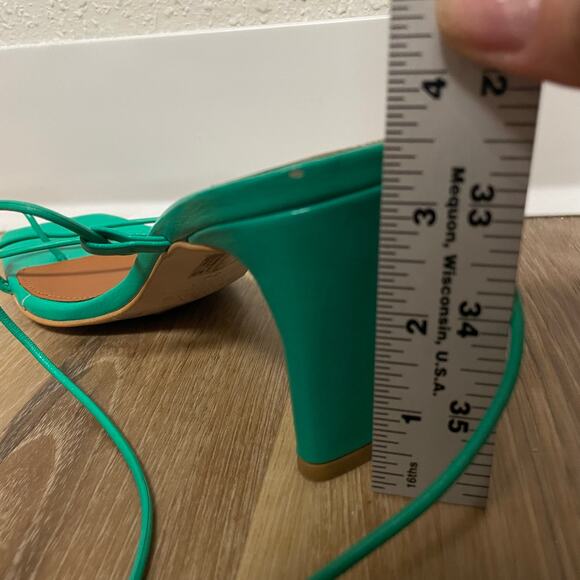 Alohas Bellini Leather Sandal Green Lace up low heel size 39/ US 8-8.5 - Picture 10 of 10